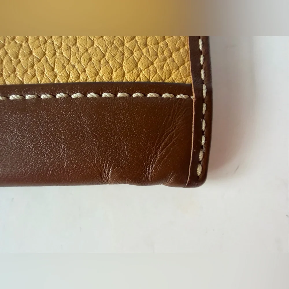Coach‎ Gold and Brown Leather Accessory